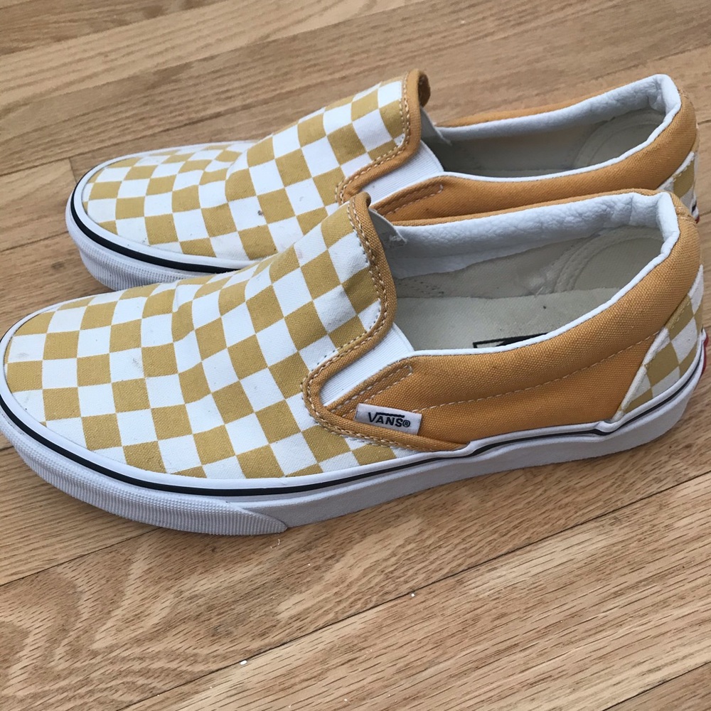 Yellow checkered vans